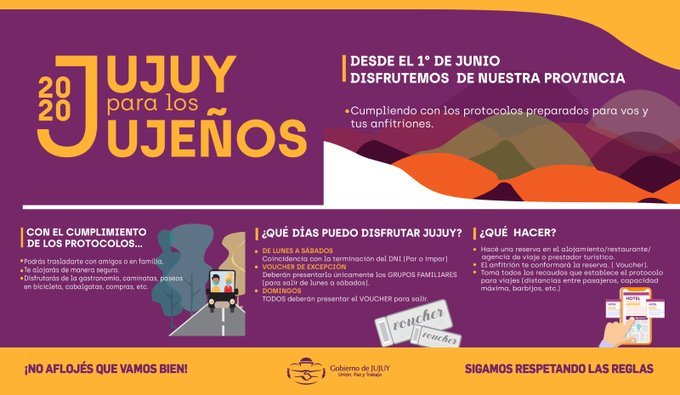 Jujuy realizará la primera experiencia de apertura al turismo