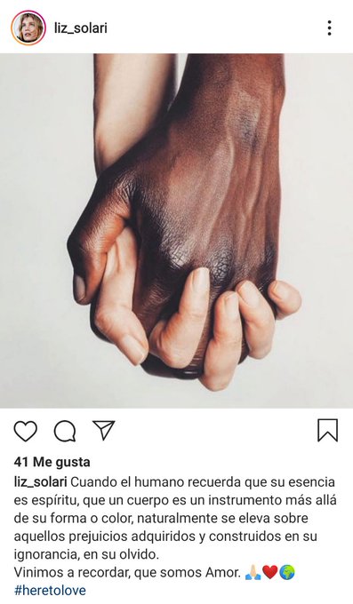 Liz Solari habló de racismo y usó la foto de un mono