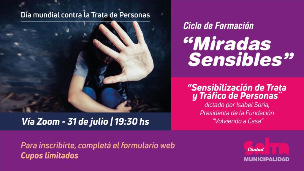 “Miradas Sensibles”: ciclo de formación y sensibilización sobre trata y tráfico de personas