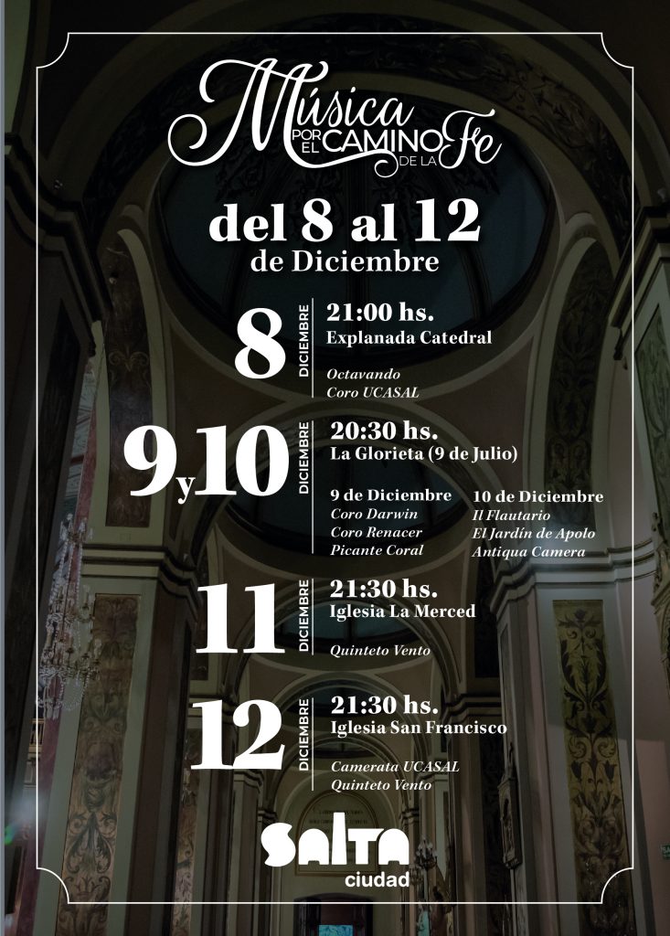 La ciudad vivirá el festival “Música por el Camino de la Fe”