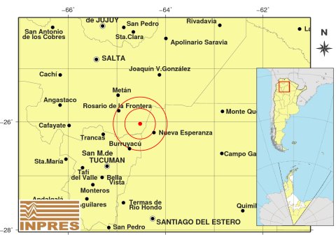 Temblor en Rosario de la Frontera