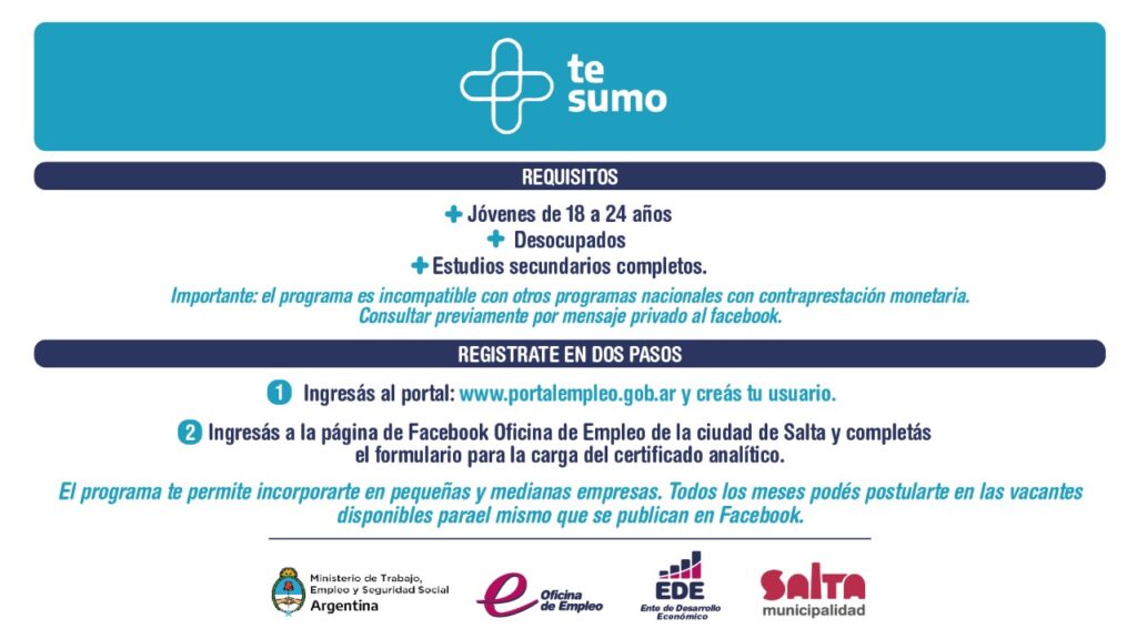 Charlas para beneficiarios de Te Sumo