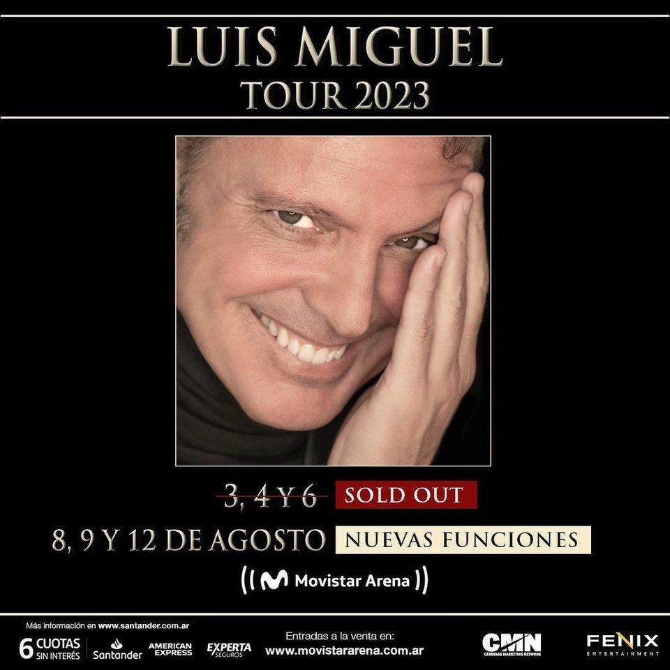 Agregaron 3 funciones de Luis Miguel