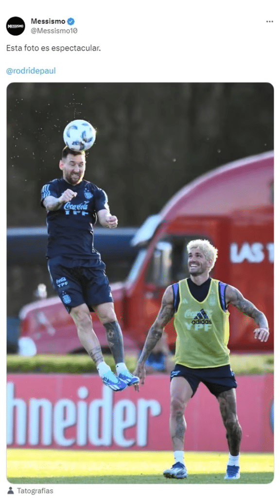 Messi lo hizo de nuevo: su foto viral en la práctica de la Selección 